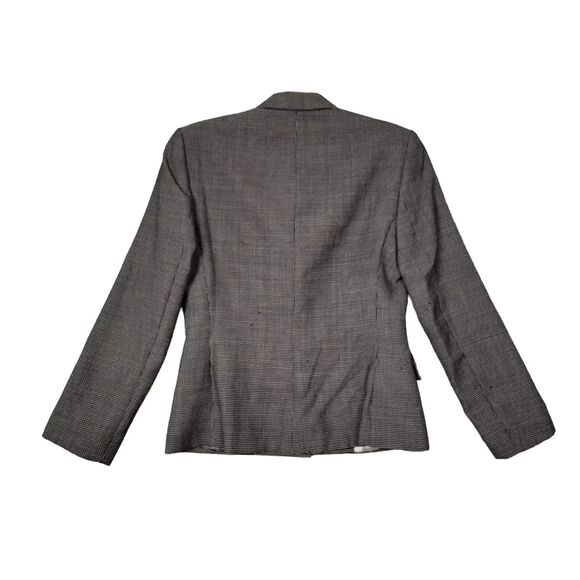 TED BAKER Black Dot 2 Button Lined Long Sleeve Wool Blazer Jacket SIZE 2 US 6 - Picture 2 of 13